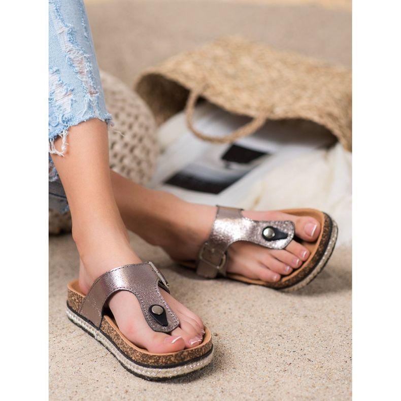 Flip-flops on the VINCEZA platform grey 1