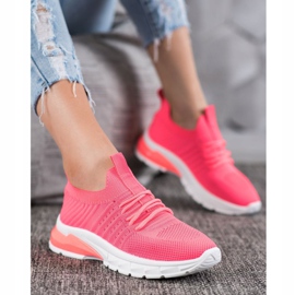 Bella Paris Openwork Sneakers pink 1