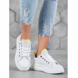 SHELOVET Fashionable Sneakers On The Platform white 1 SHELOVET Fashionable Sneakers On The Platform white 1