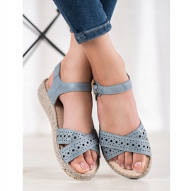 SHELOVET Light Sandals On The Platform blue 1