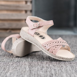 SHELOVET Light Sandals On The Platform pink 2