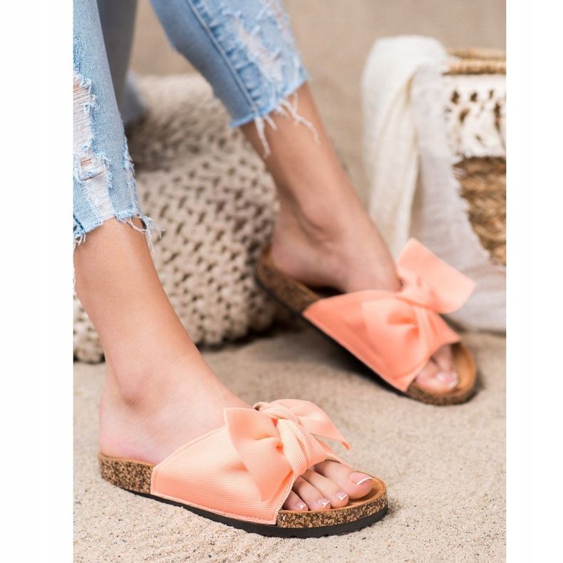 Seastar Neon Slippers With A Bow orange 1