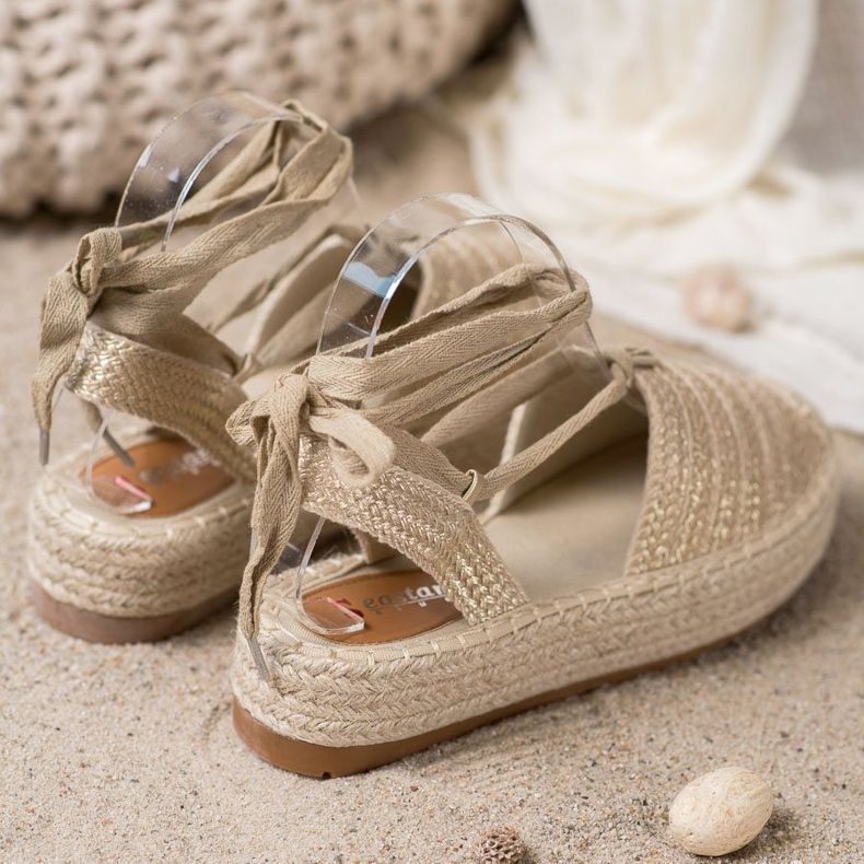 Seastar Tied Espadrilles Sandals golden 2