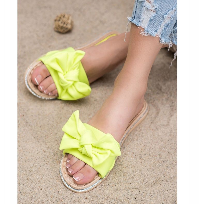 SHELOVET Stylish Yellow Slippers 2