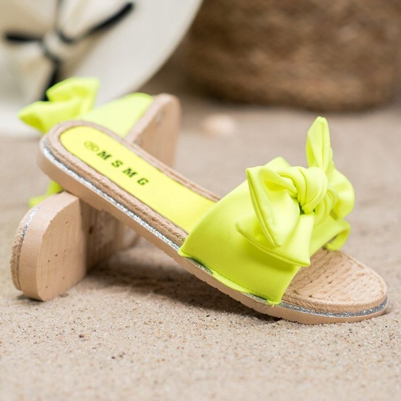 SHELOVET Stylish Yellow Slippers 1