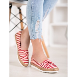 Filippo Slip-on Shoes With Stripes white red 2