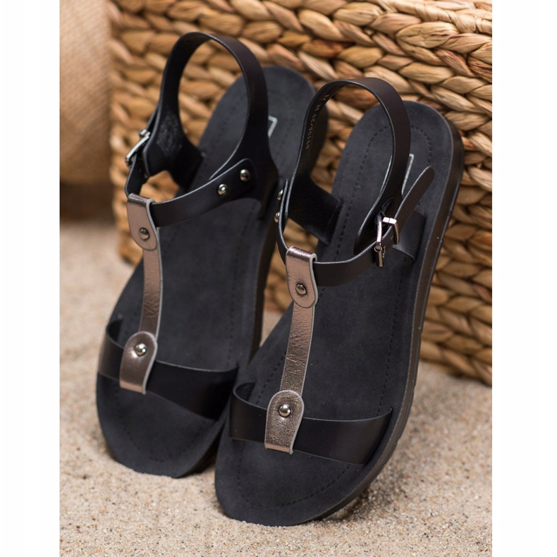 Filippo Comfortable Sandals black grey 1