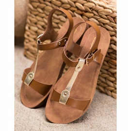 Filippo Comfortable Sandals brown golden 3