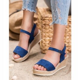Filippo Casual Leather Sandals blue 2