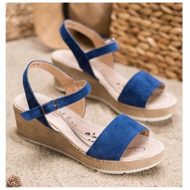 Filippo Casual Leather Sandals blue 1