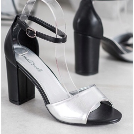 Small Swan Classic Sandals On A Bar black grey 2