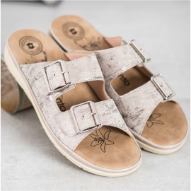Evento Comfortable Eco Leather Slippers grey 1