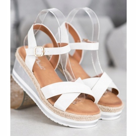 Weide White Wedges With Eco Leather 1