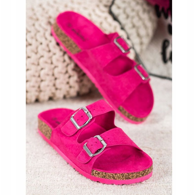 Evento Casual Slippers With Buckle pink 1