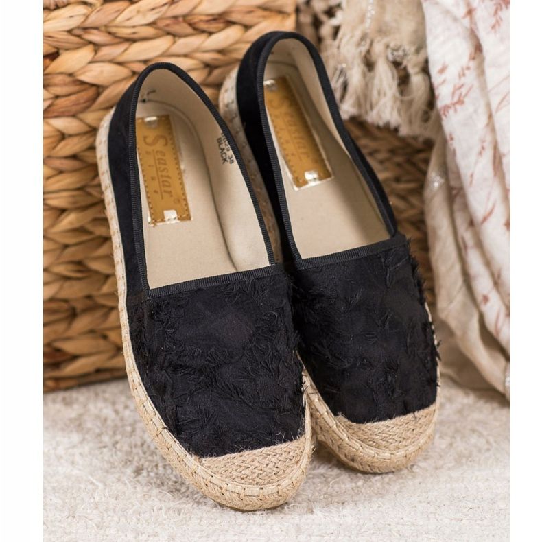 Seastar Suede Espadrilles black 1