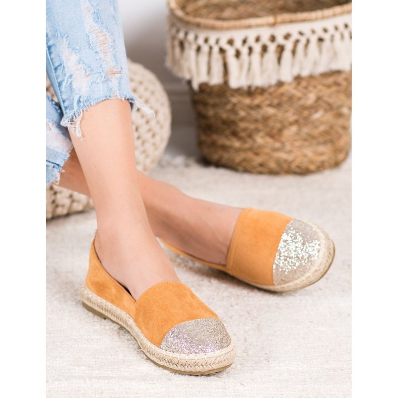 Seastar Espadrilles With Glitter orange yellow 1