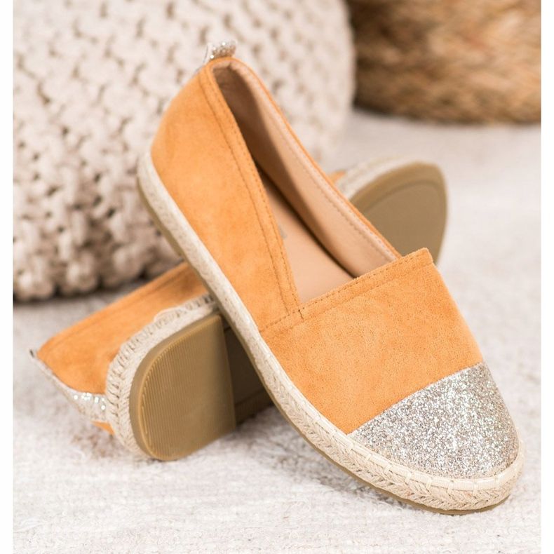 Seastar Espadrilles With Glitter orange yellow 2