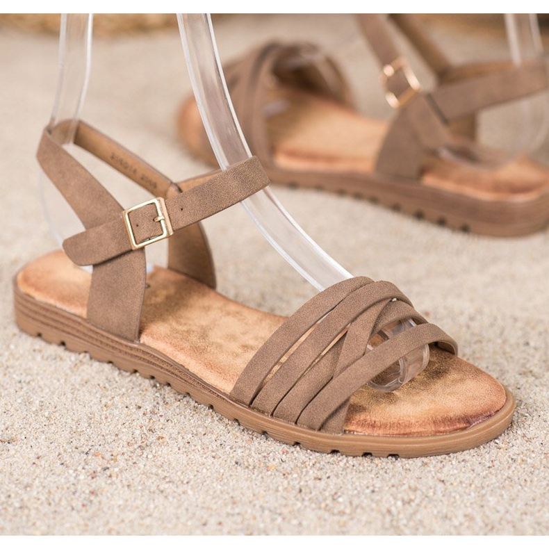 Evento Classic Sandals With Buckle brown 1