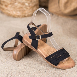 Evento Classic Sandals With Buckle black 1