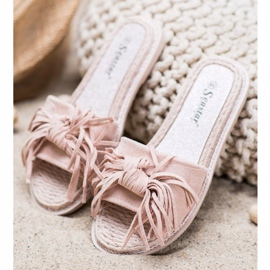 Seastar Comfortable Slippers With Fringes pink 2