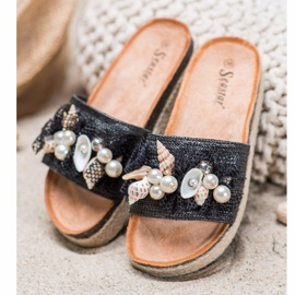 Seastar Stylish Slippers With Mesh black 1