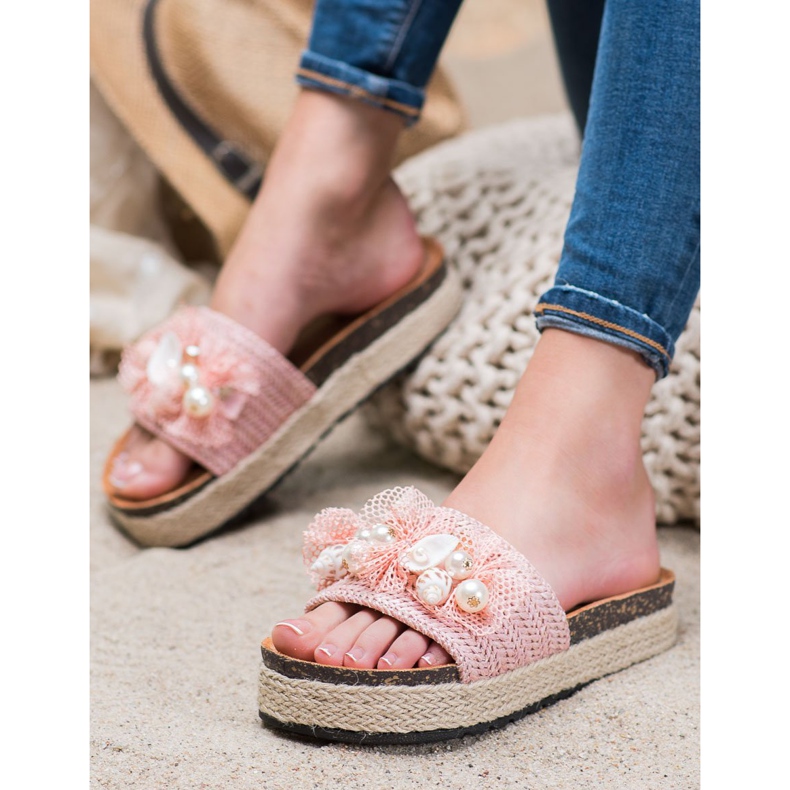 Seastar Stylish Slippers With Mesh pink 1