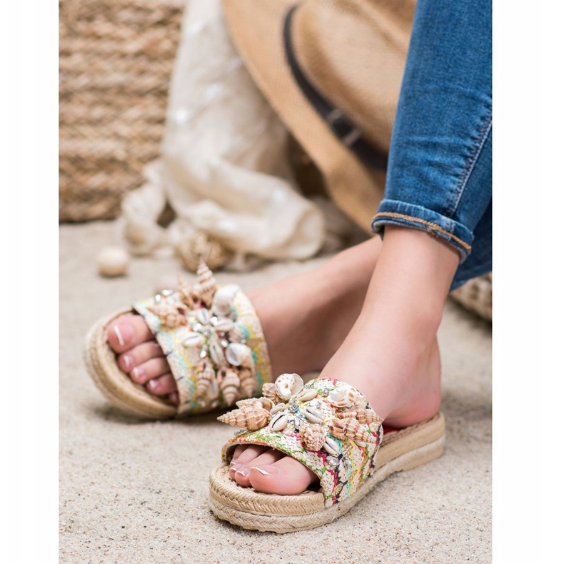 Seastar Slippers On The Platform With Shells multicolored 1