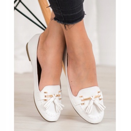 Nio Nio Elegant Loafers With Fringes white 1