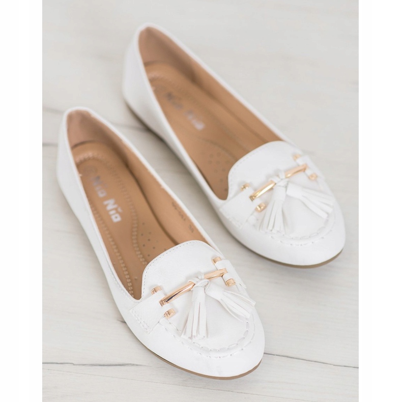 Nio Nio Elegant Loafers With Fringes white 2