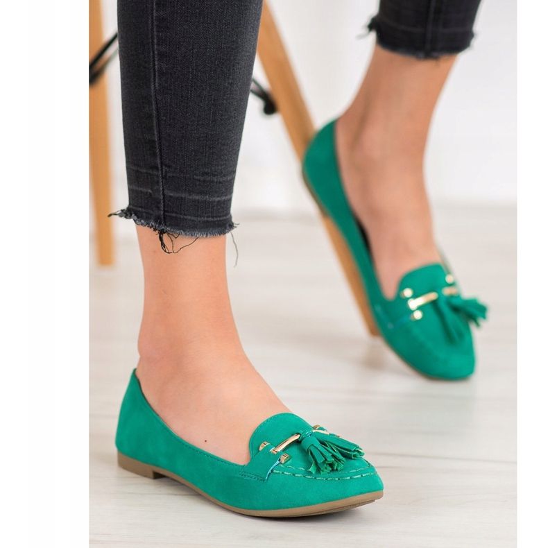Nio Nio Elegant Loafers With Fringes green 2