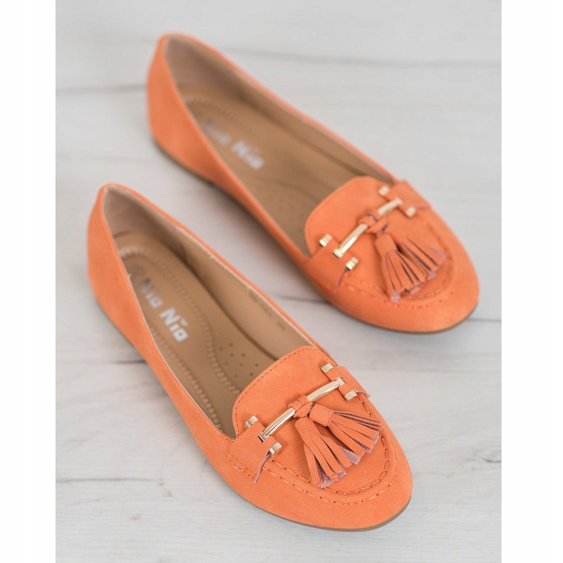 Nio Nio Elegant Loafers With Fringes orange 2