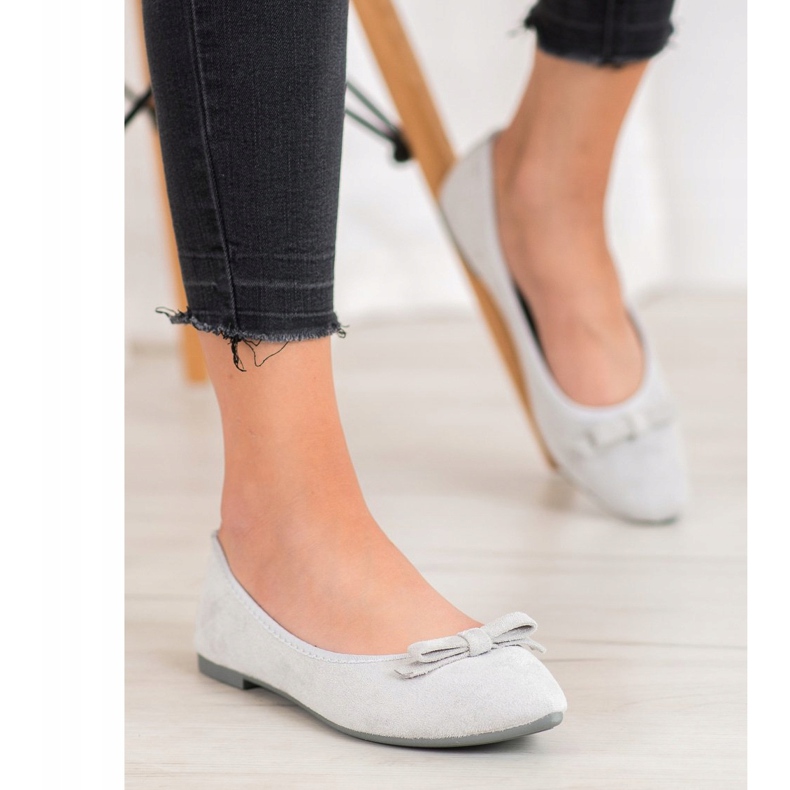 VINCEZA suede ballerinas grey 2 VINCEZA suede ballerinas grey 2