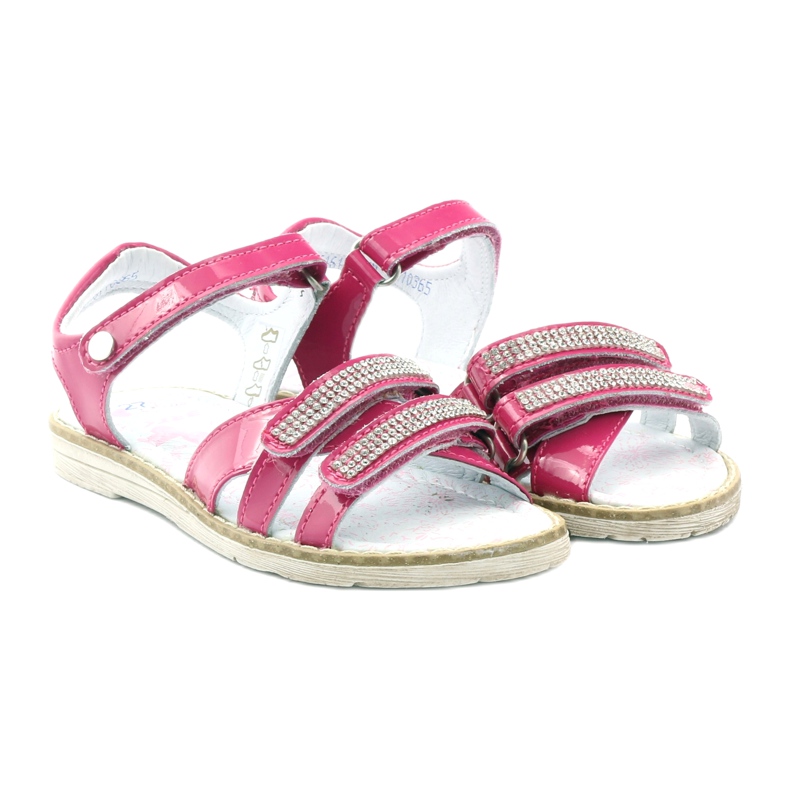 Bartek Girls' leather sandals with zircons 86161 pink 4 Bartek Girls' leather sandals with zircons 86161 pink 4