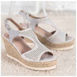 Aclys Suede Espadrilles On The Wedge grey 1