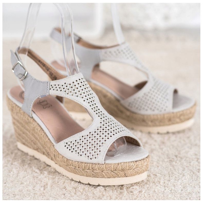 Aclys Suede Espadrilles On The Wedge grey 1