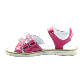 Bartek Girls' leather sandals with zircons 86161 pink 2 Bartek Girls' leather sandals with zircons 86161 pink 2