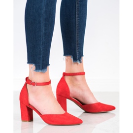 W. Potocki Suede Pumps In Spitz red 2