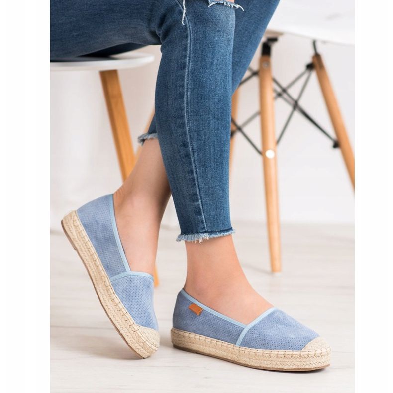 Goodin Openwork Espadrilles blue 1