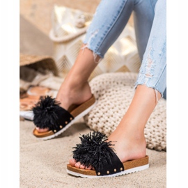 SHELOVET Stylish Black Slippers 2 SHELOVET Stylish Black Slippers 2