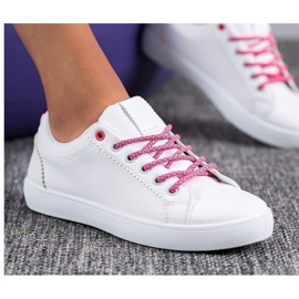 SHELOVET Sneakers With Decorative Laces white 1