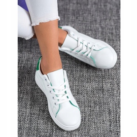 SHELOVET Classic Sport Shoes white green 2
