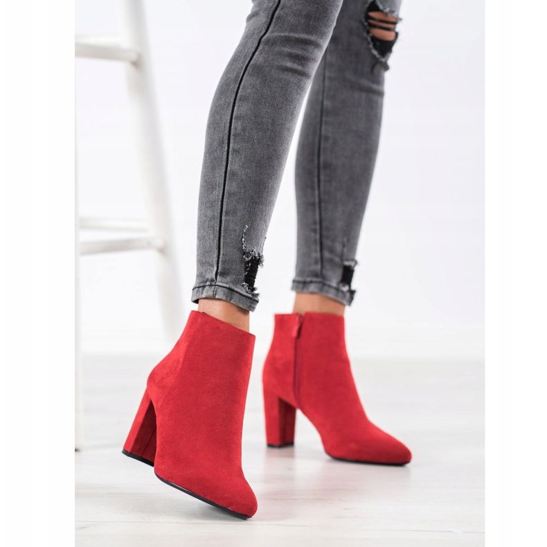 Sergio Leone Red Suede Booties 1