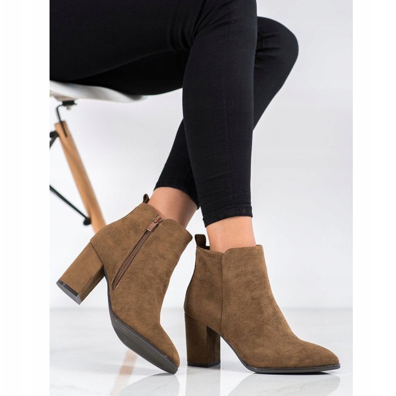 Sergio Leone Suede Booties khaki 2