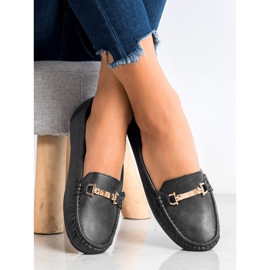 Clowse Black Moccasins With Ornament 1