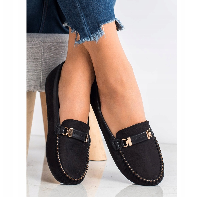 Fama Suede loafers black 1