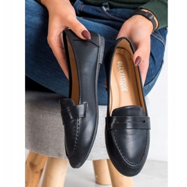 Diamantique Black Loafers With Eco Leather 1