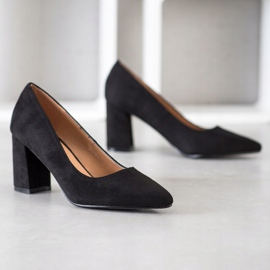 SHELOVET Classic Suede Pumps black 1