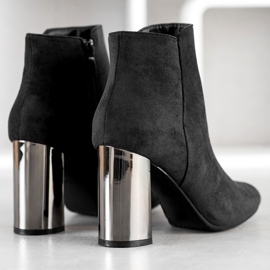 Janessa Boots With Silver Heel black 1