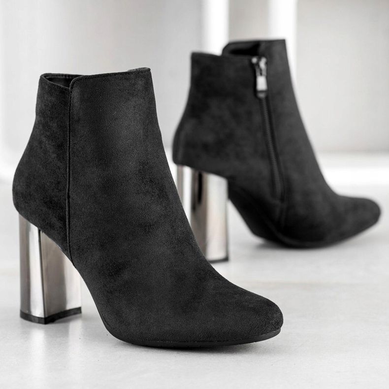 Janessa Boots With Silver Heel black 2