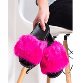 SHELOVET Comfortable Fur Slippers pink 2
